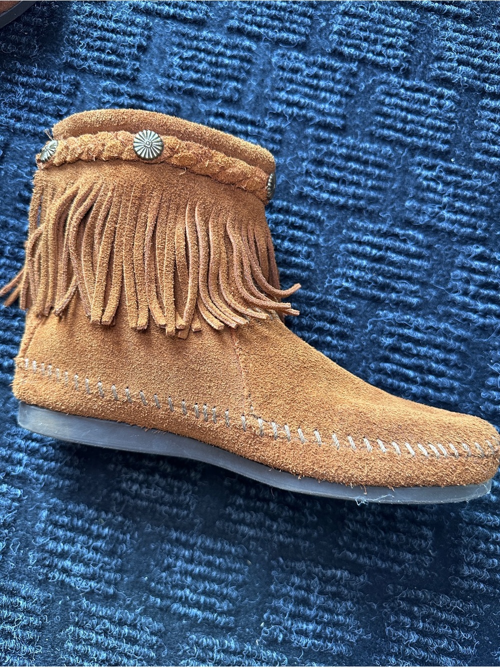 VINTAGE Minnetonka Suede Fringe Boot - Brown